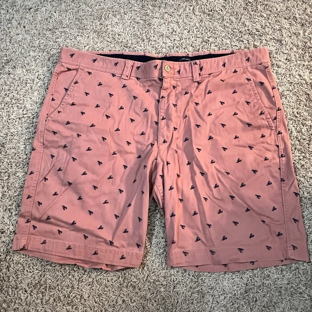 St. John's‎ Bay Power Stretch Chino Shorts Men's Size 44 Bermuda Washed Lobster